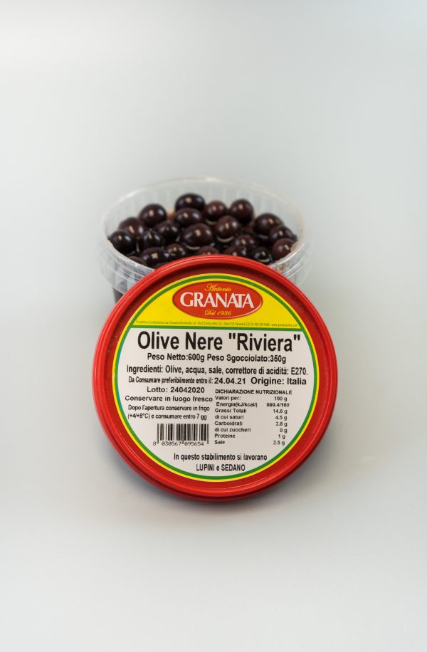 Aceitunas negras italianas "Riviera" Antonio Granata