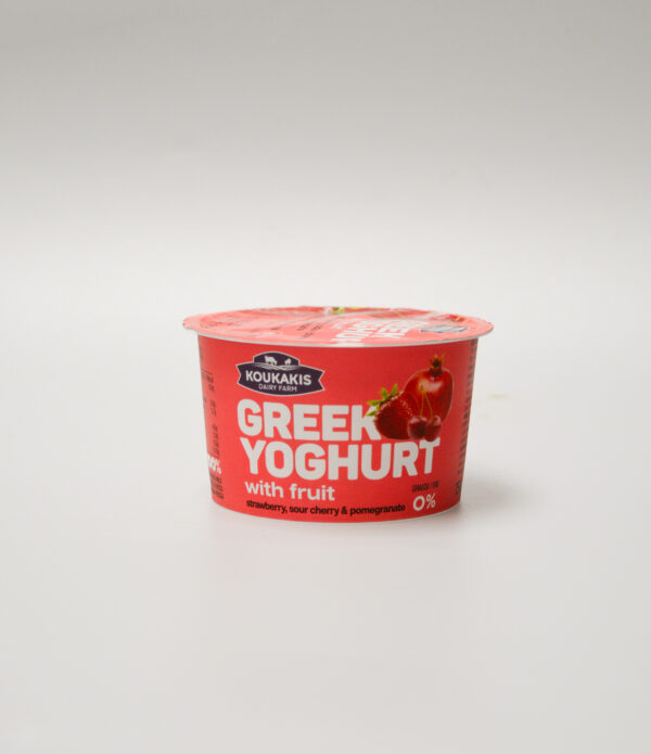 Yogur griego de fresa, cereza y granada Koukakis 150g