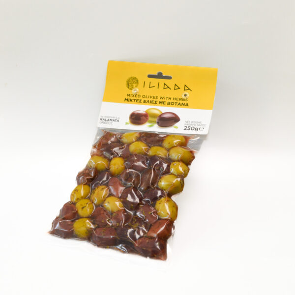Mix aceitunas con hierbas Iliada 250gr.
